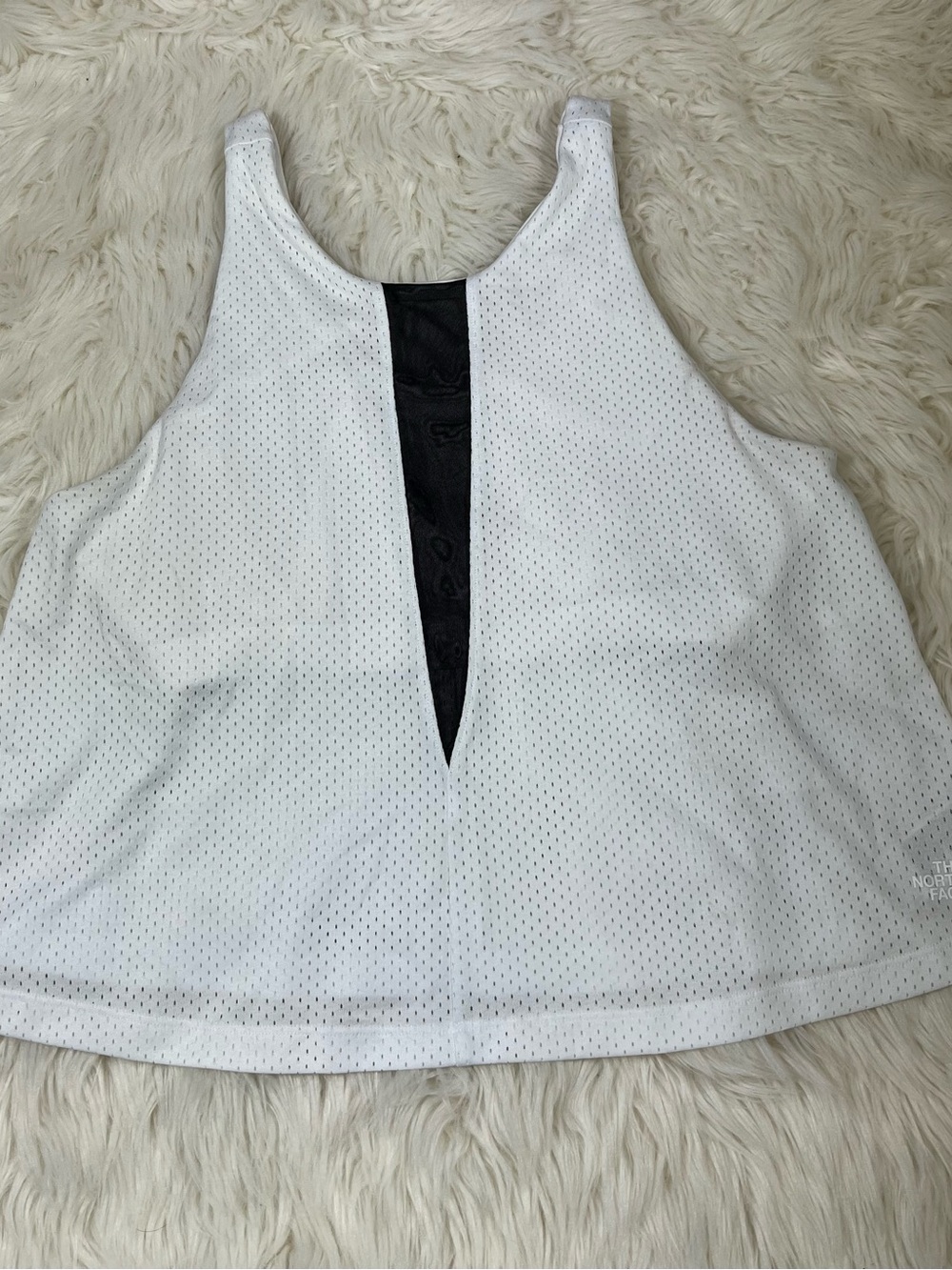 The North Face FlashDry White Mesh Athletic Tank Top Women’s Large